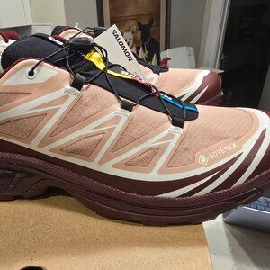 SALOMON XT-6 GORE-TEX MAHOGANY ROSE TAWNY PORT BLACK L47863700 Mens Size 12 US